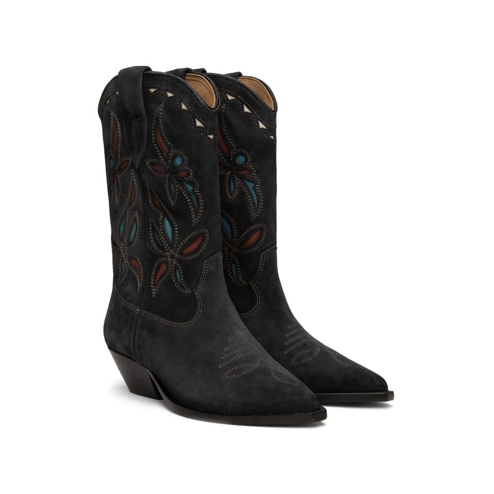 Isabel Marant Duerto Western Embroidered Suede Gray Boots FR 36 US 5-6 NEW $1295 - Picture 4 of 10
